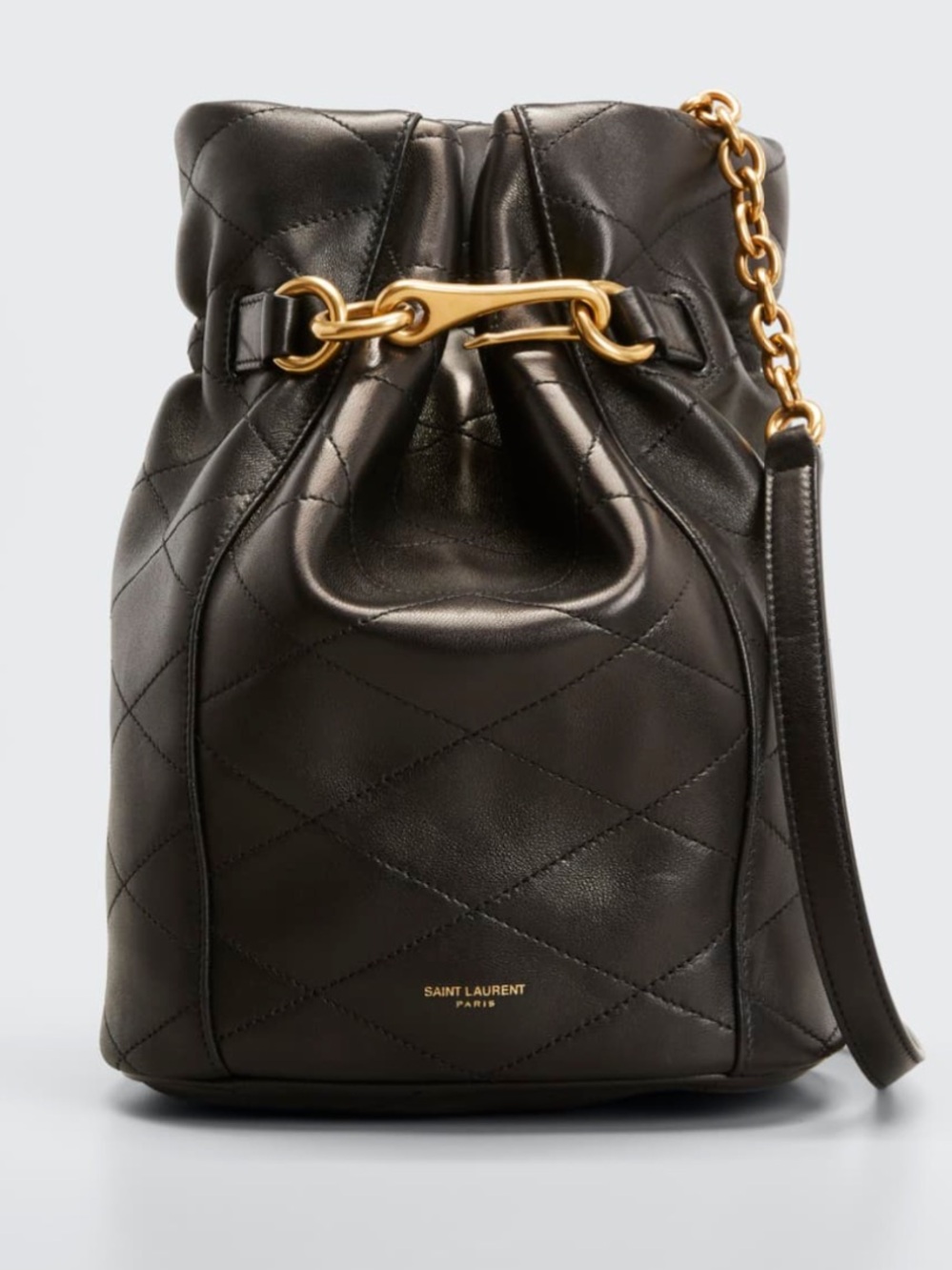 Saint Laurent Le Maillon Hook Quilted Bucket Bag Shoulder/ Crossbody